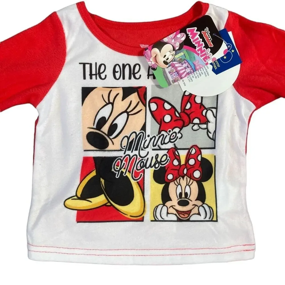Disney Junior‎ Minnie Mouse Toddler Girls 2 Piece Pajama Set Size 18 Months